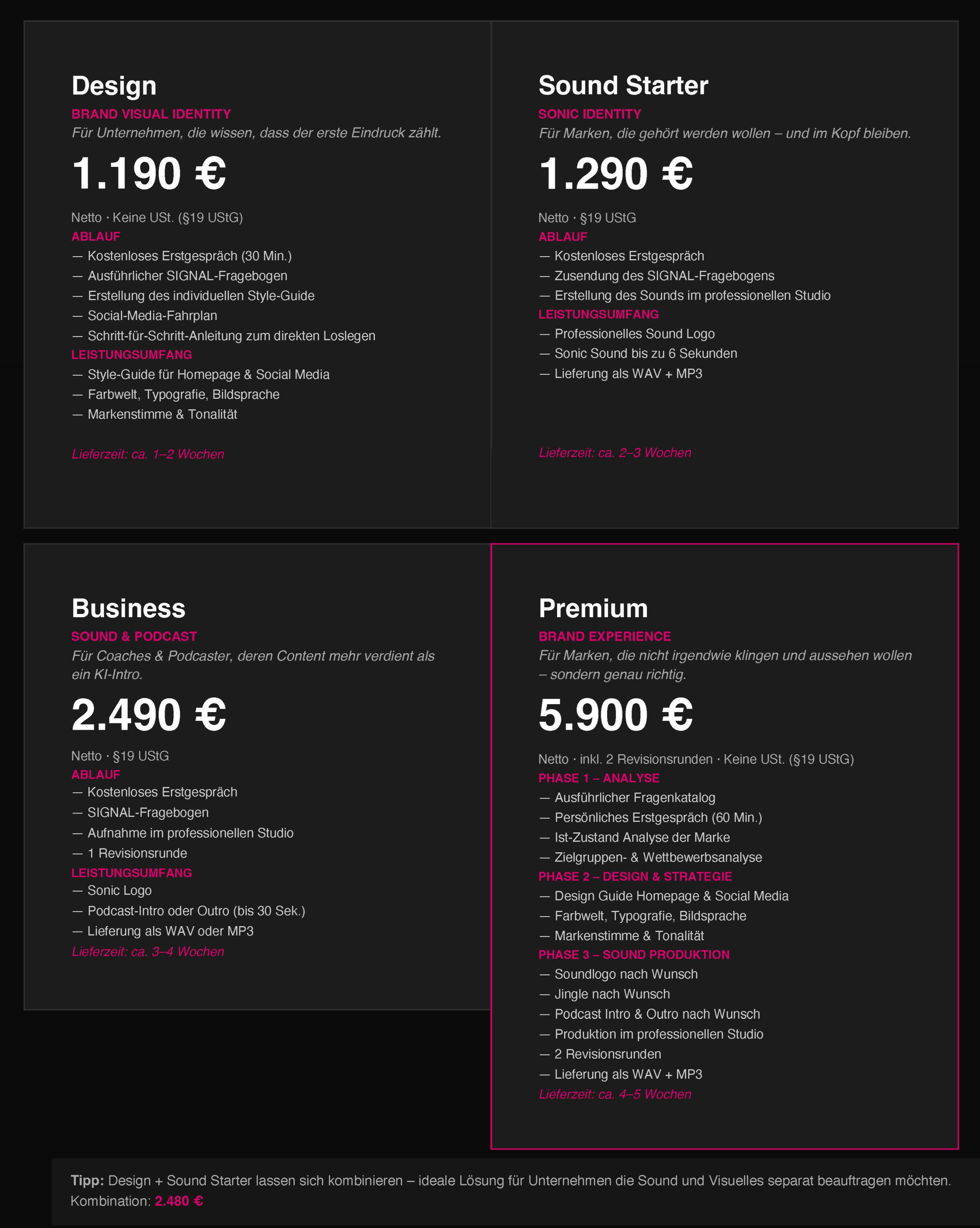 Sound Branding und Brand Design Pakete – VIBES & SOUND by Janine, Paderborn